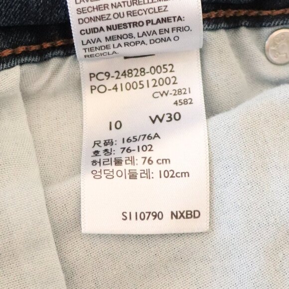 Levi's Women's M/L Blue‎ Denim Bermuda Denizen Stretch Pocket Jeans Shorts - Picture 12 of 12